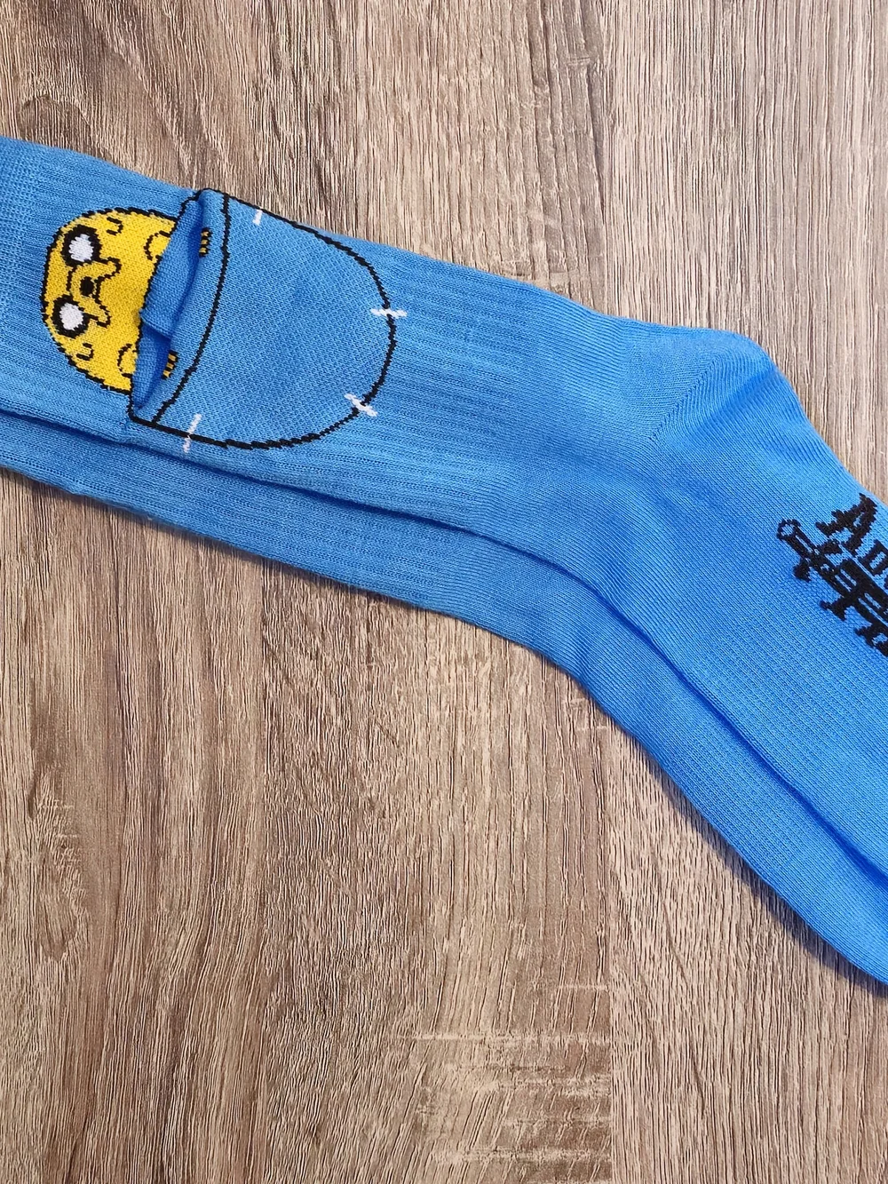 Adventure Time Jake Pocket Blue Crew Socks